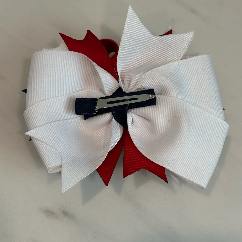 NFL New England Patriots Three Layer Hairbow